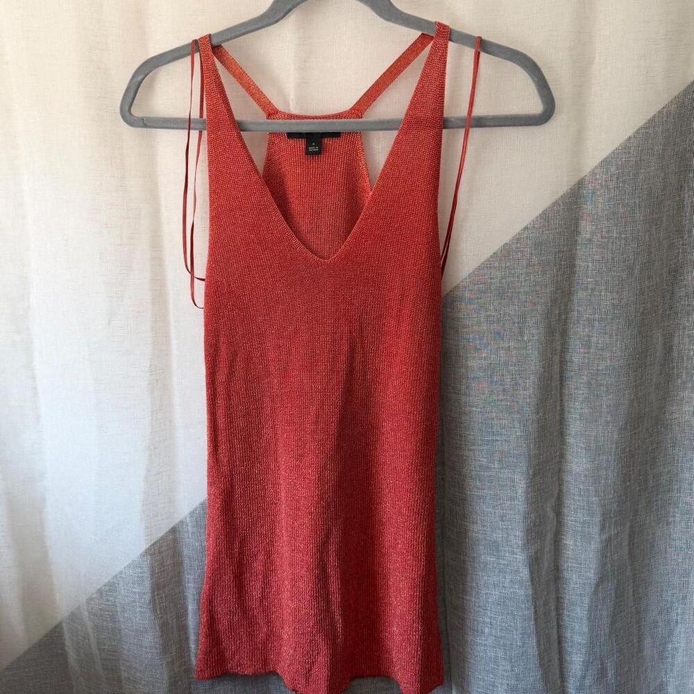 Ann-taylor Women's Red and Orange Blouse